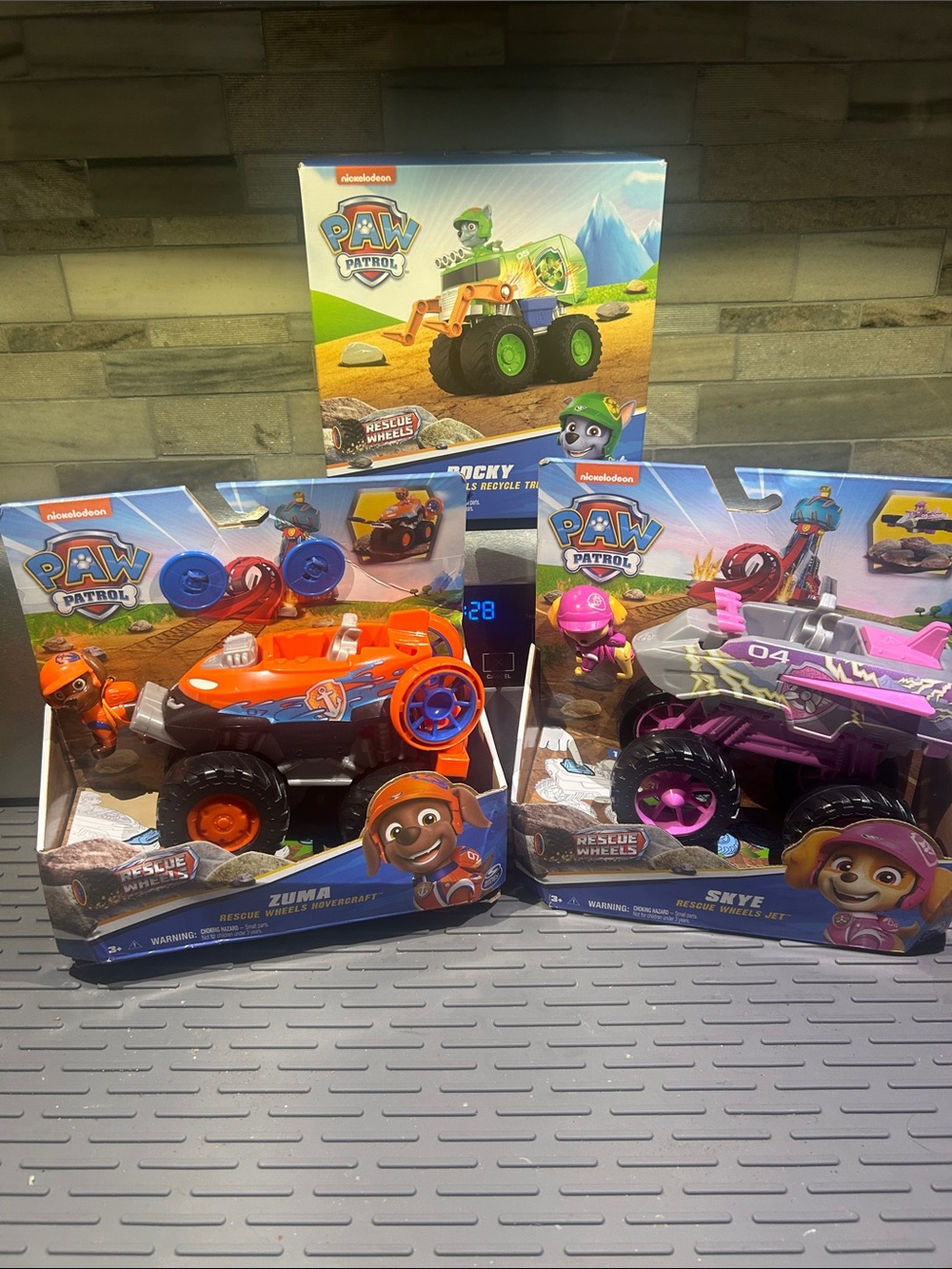 Paw Patrol Rescue Wheels Vehicles - Orange, Purple & Green Play Trucks